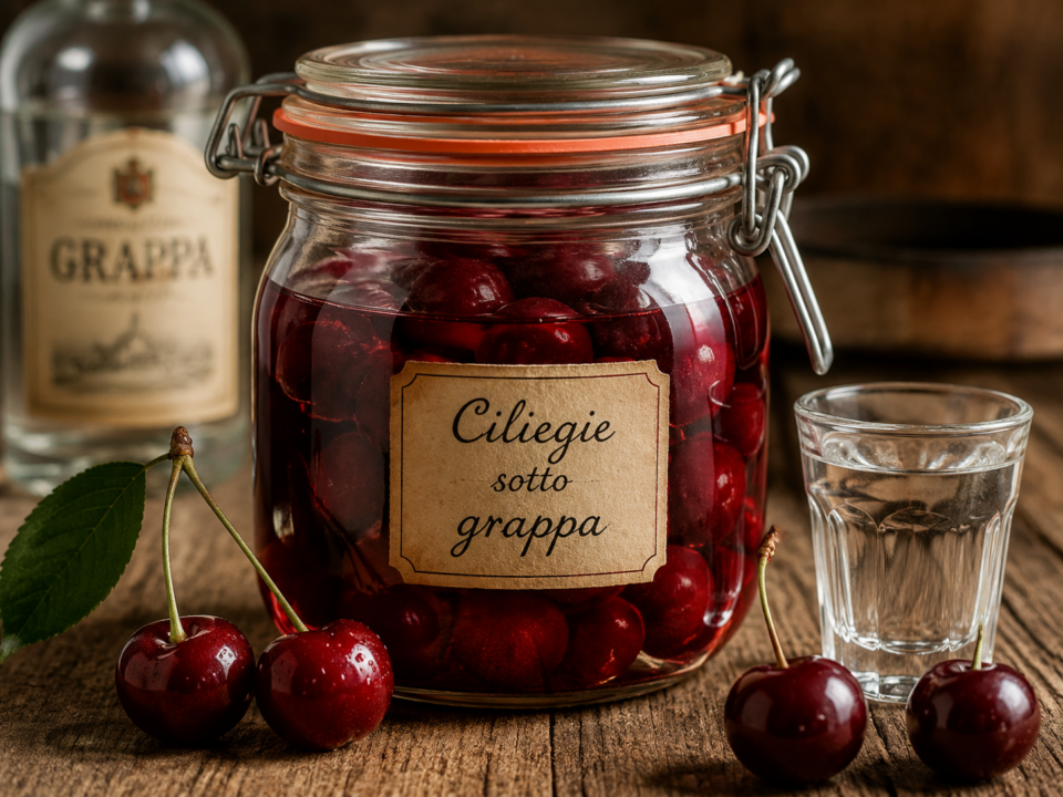 Ciliegie sotto grappa