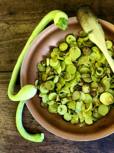 Zucchine trombetta trifolate