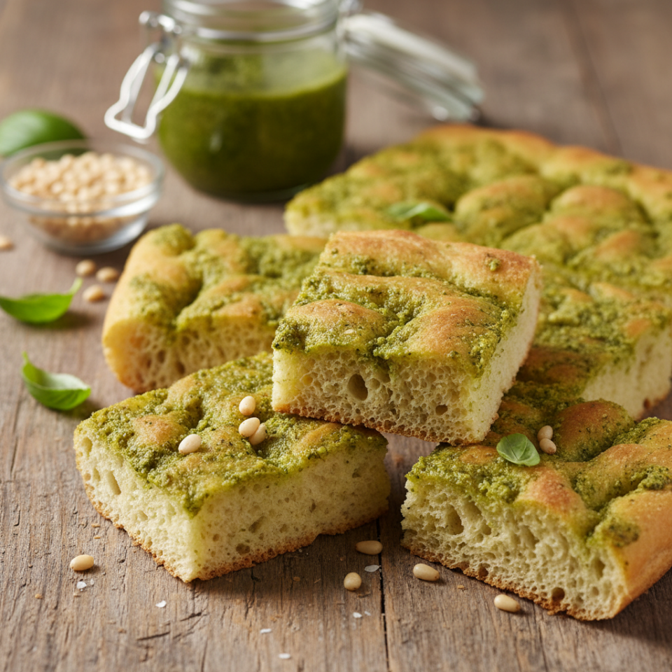 Focaccia al pesto, un'idea tutta ligure ma molto originale