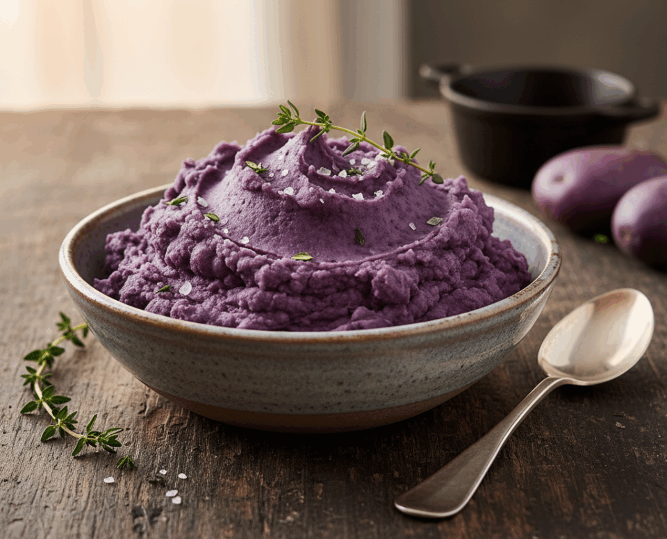 Puré di patate viola