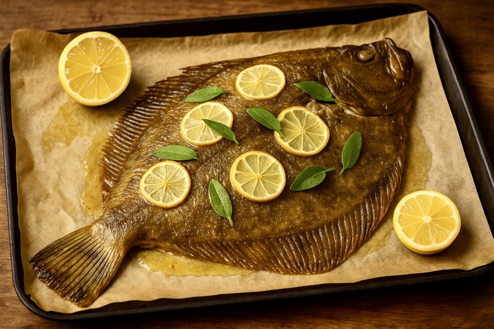 Rombo al forno con limone e salvia: ricetta facile e profumata