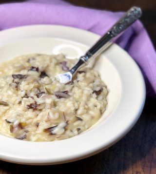 Risotto con trevigiana e gorgonzola