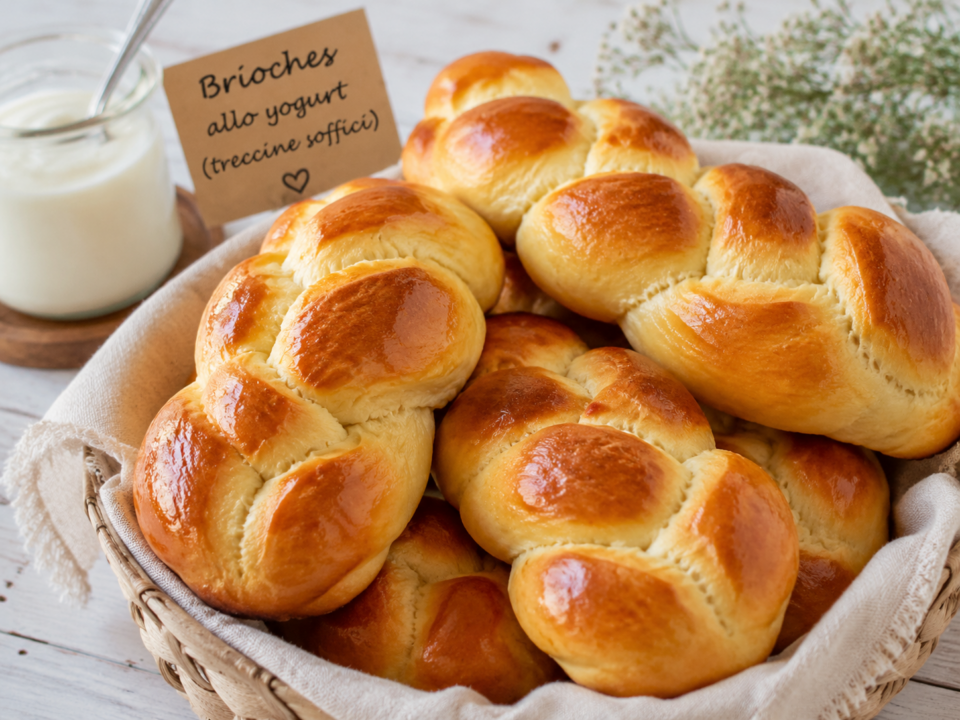Brioches allo yogurt (treccine soffici)