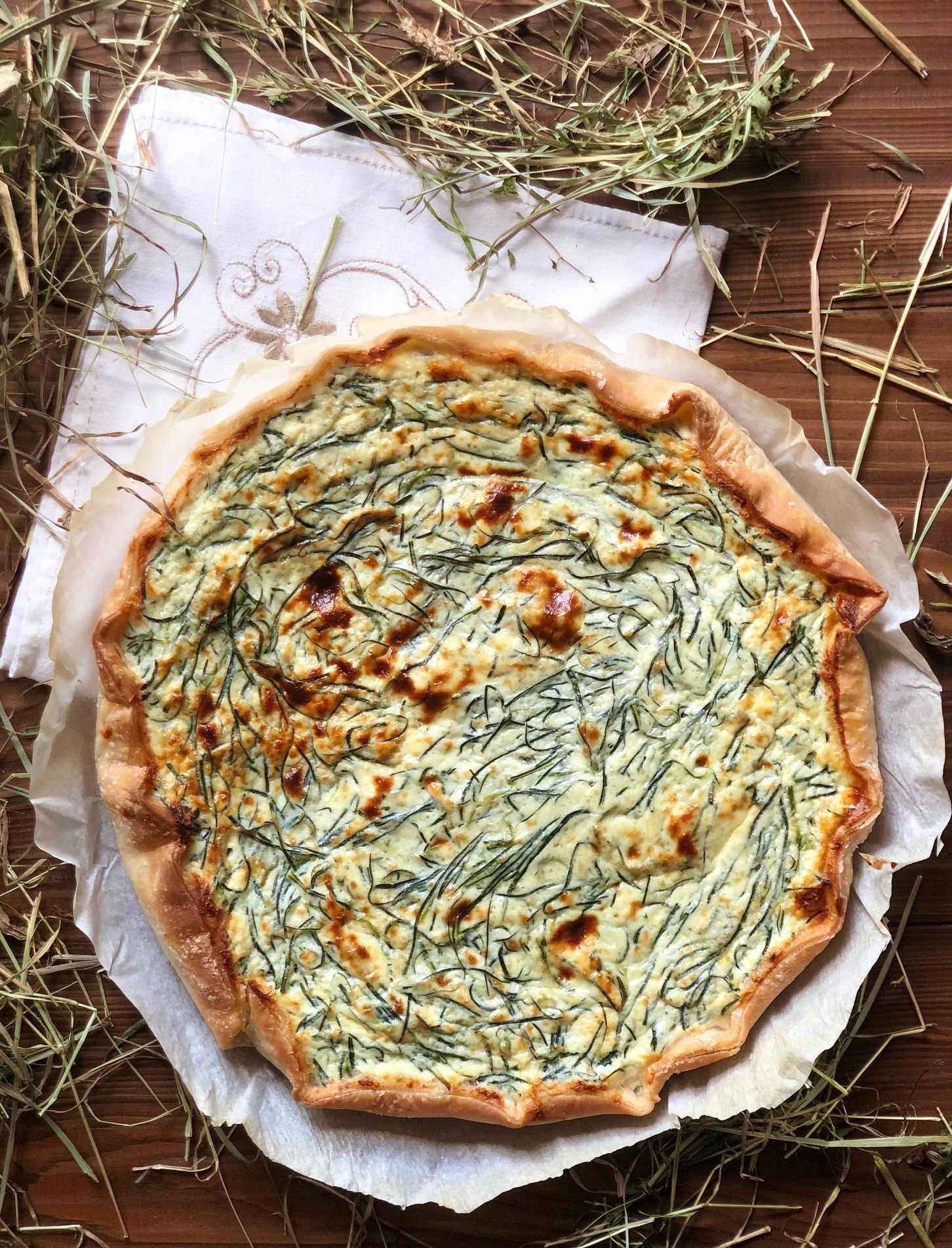 Torta salata di agretti e ricotta