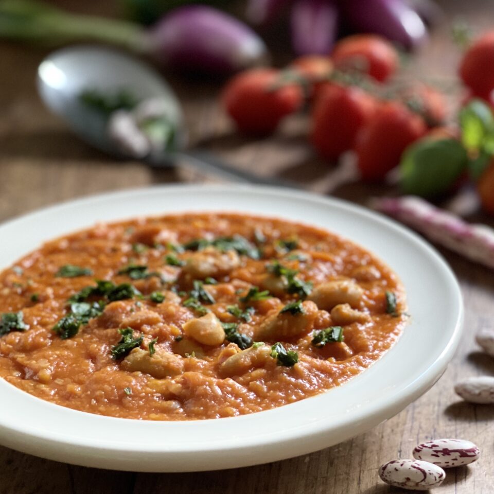 Sugo di fagioli borlotti freschi