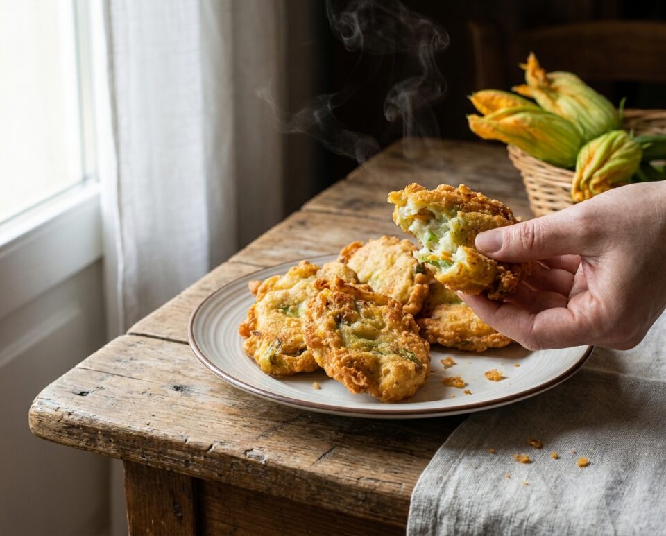 Frittelle di fiori di zucchina croccanti: la ricetta facile e veloce di casa