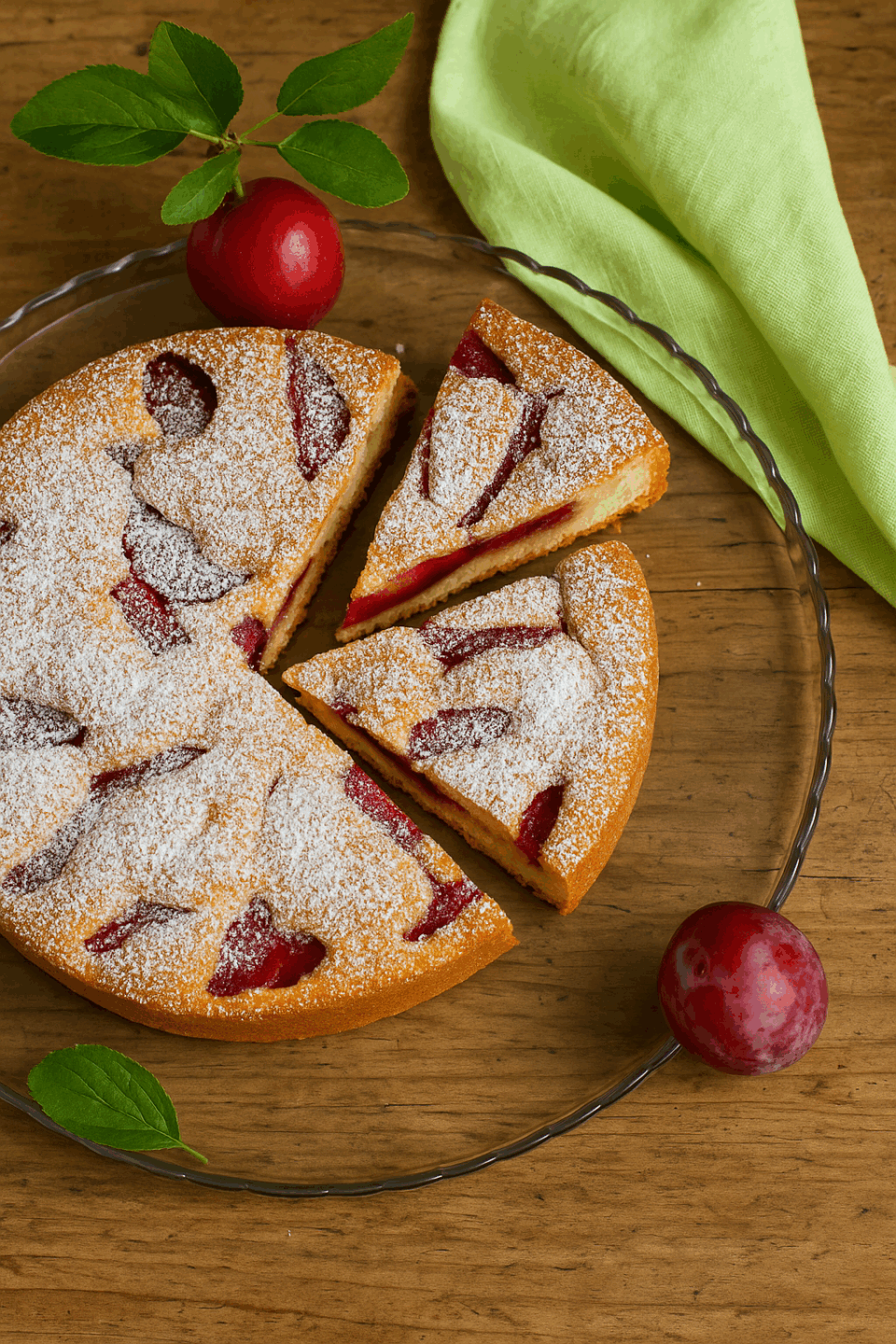 Torta soffice di prugne