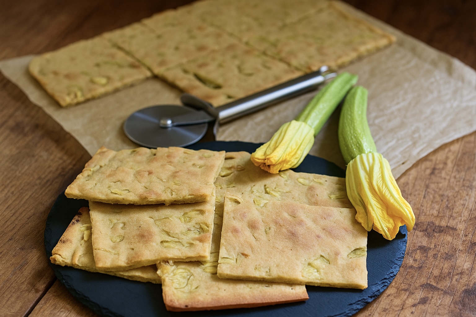 Schiacciata di zucchine dell'orto: facile, veloce e perfetta per l'estate