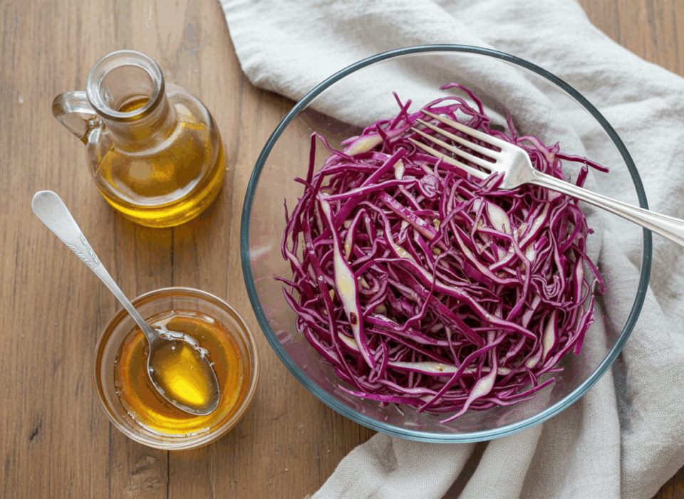 Cavolo viola in insalata