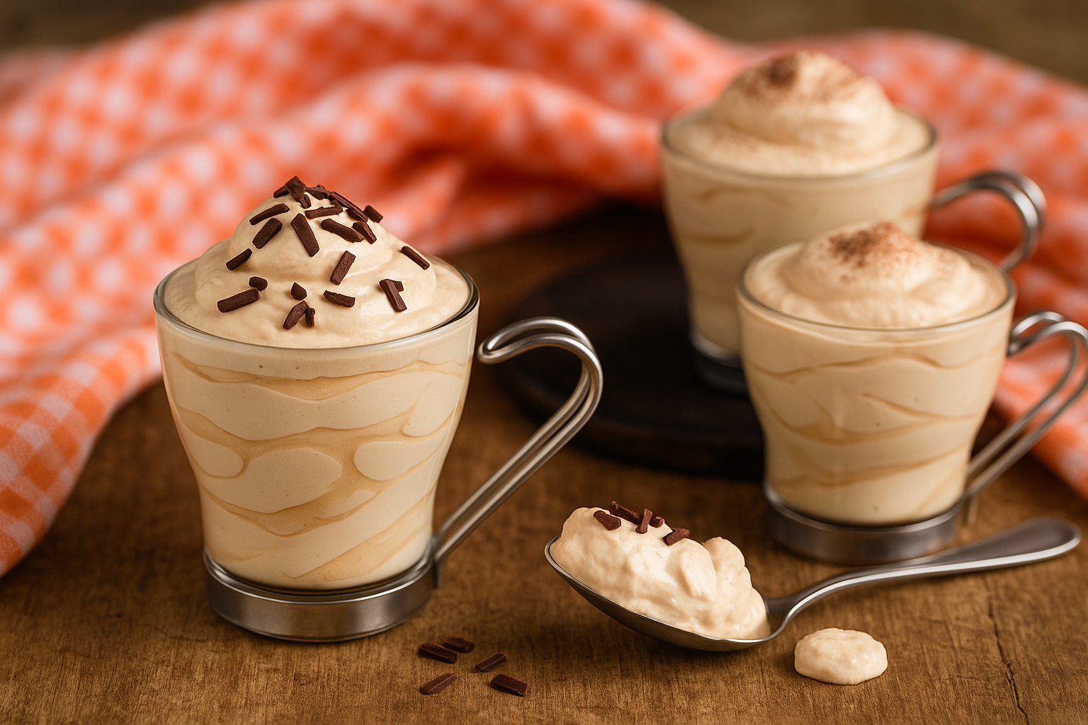Spumone al caffè cremoso con panna