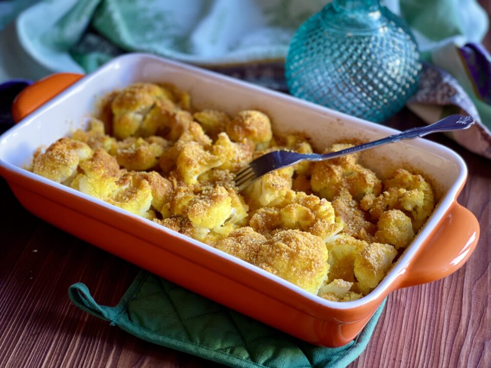 Cavolfiore gratinato alla curcuma