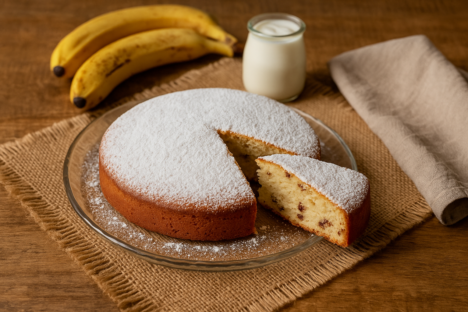 Torta di banane mature e yogurt: morbida, senza burro e perfetta contro gli sprechi