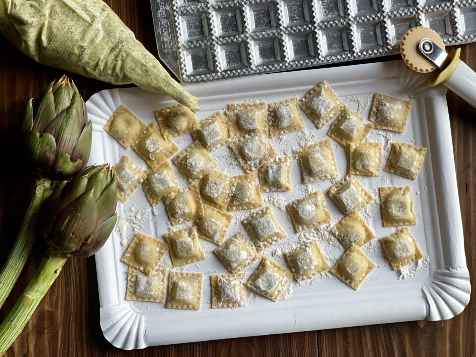 Ravioli di carciofi alla ligure