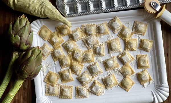 Ravioli di carciofi alla ligure