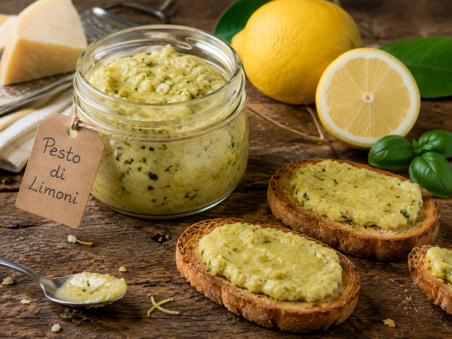 Il pesto di limoni è una salsa ideale da spalmare o per condire