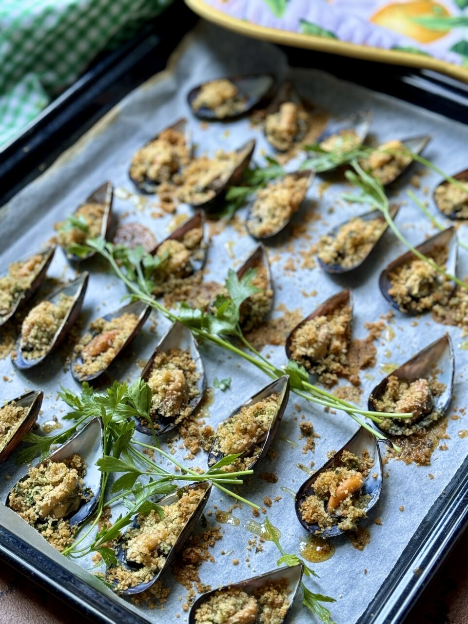 Muscoli gratinati alla ligure