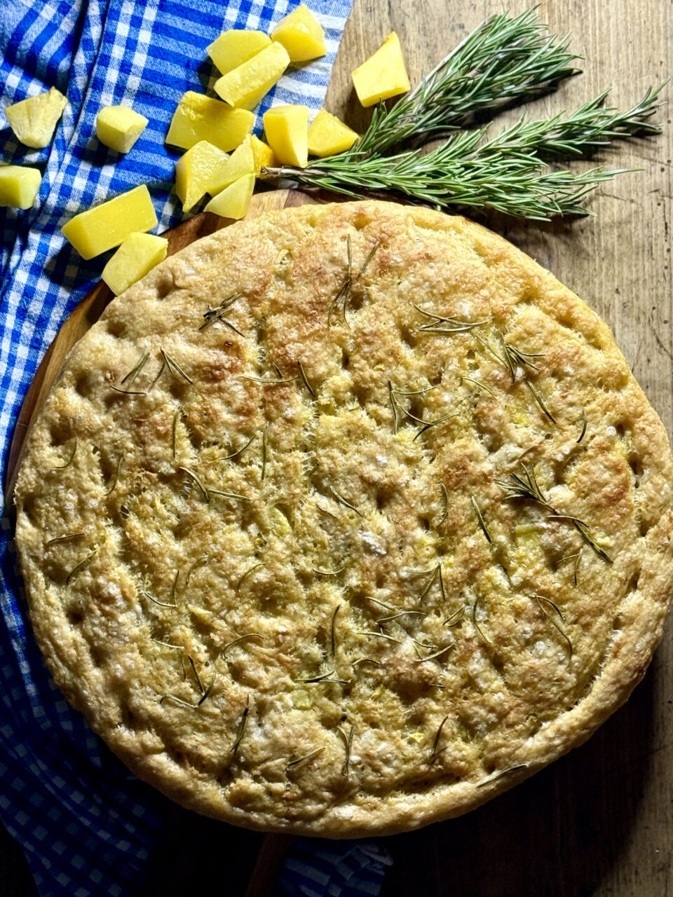 Focaccia con zucca e rosmarino