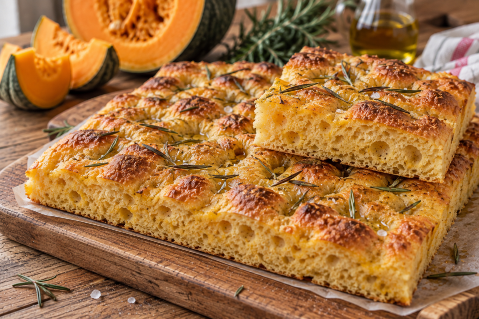 Focaccia con zucca e rosmarino: soffice e facile da preparare