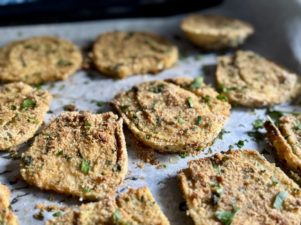 Cotolette di finocchi impanati