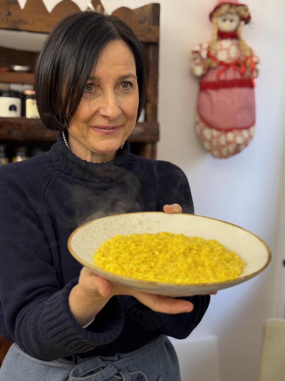 Risotto allo zafferano, versione vegetariana bella cremosa