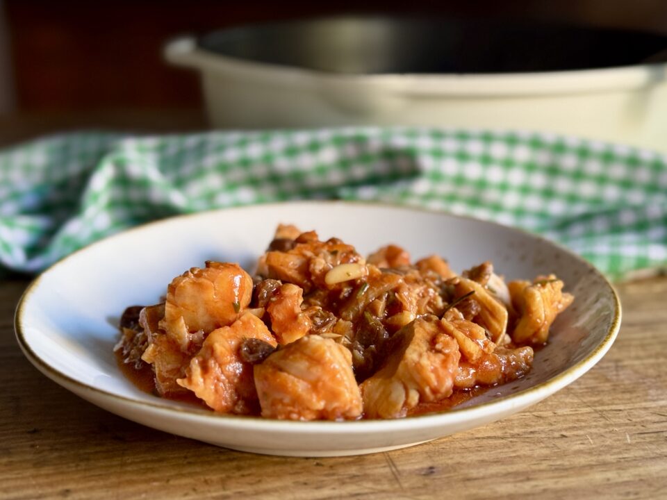 Baccalà in agrodolce alla ligure