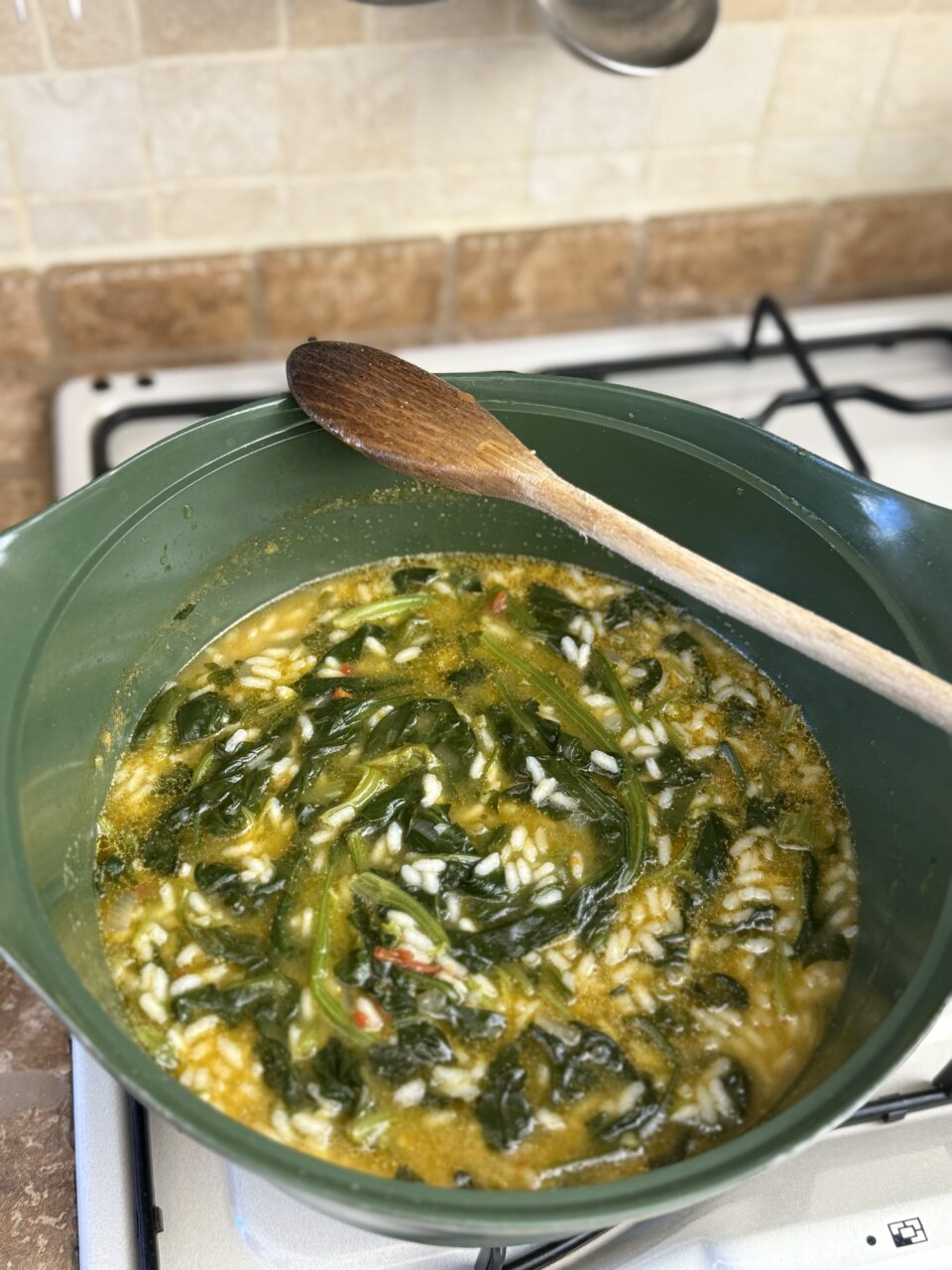 Minestra di riso e spinaci