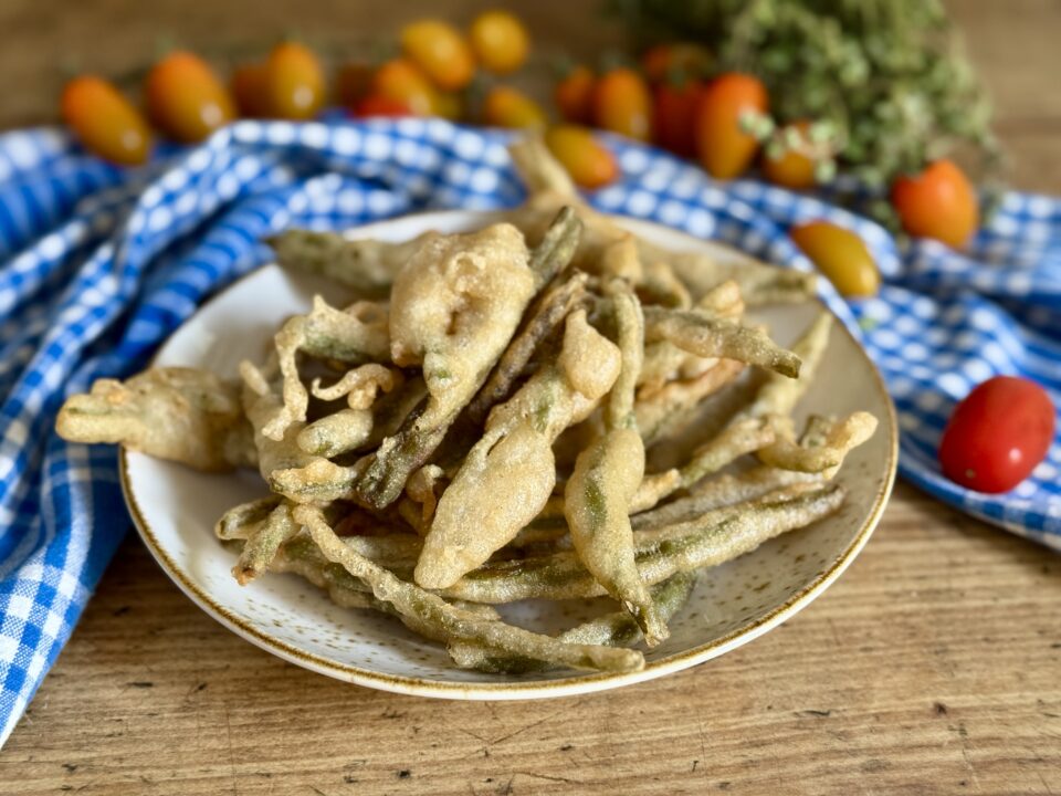 Pesci dell'orto liguri: fagiolini fritti in pastella