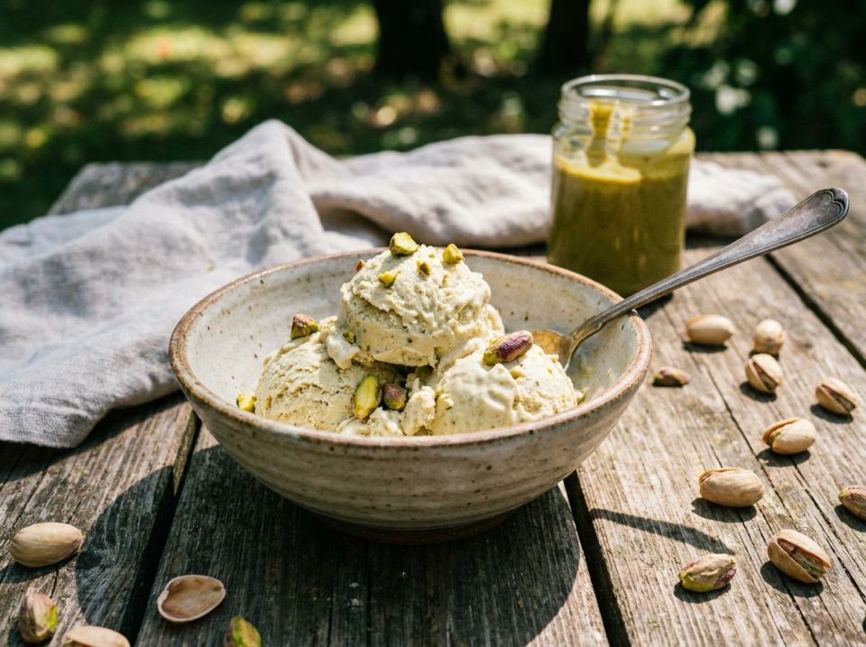 Semifreddo e gelato al pistacchio senza gelatiera: cremoso, facile e veloce