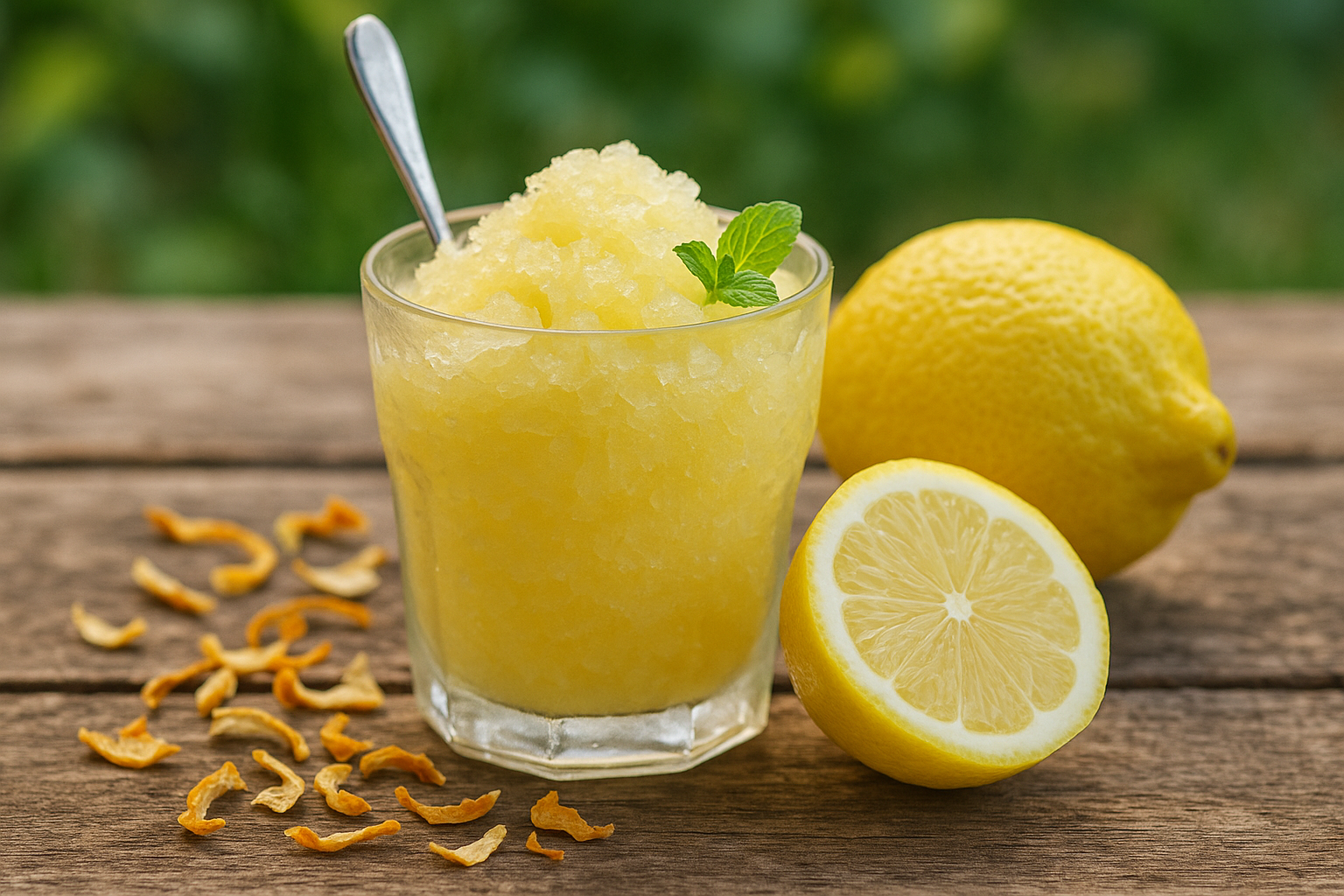 Granita al limone fatta in casa: fresca, dissetante e senza gelatiera