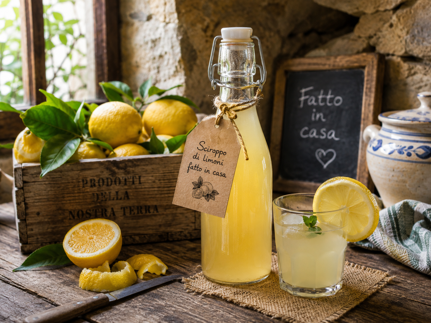 Sciroppo di limoni fatto in casa: fresco, profumato e naturale