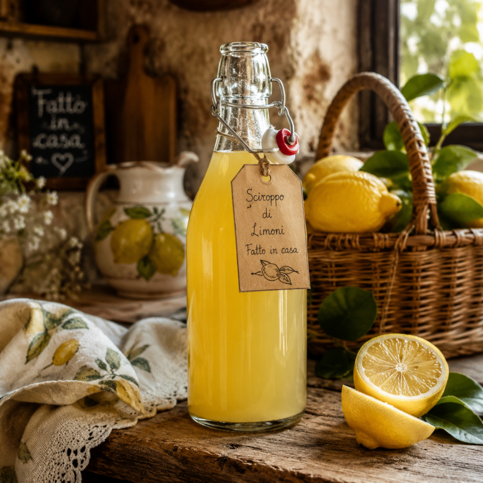 Sciroppo di limoni fatto in casa: fresco, profumato e naturale