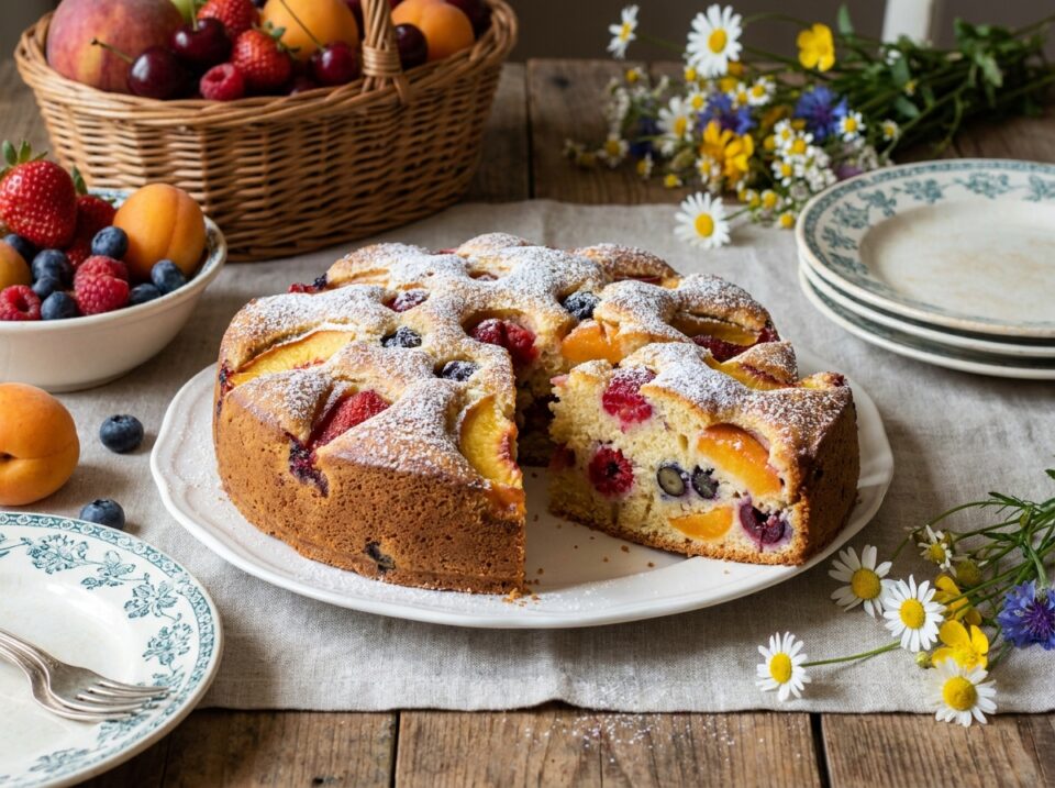 Torta alla macedonia fresca: il dolce leggero con tutta la frutta di stagione