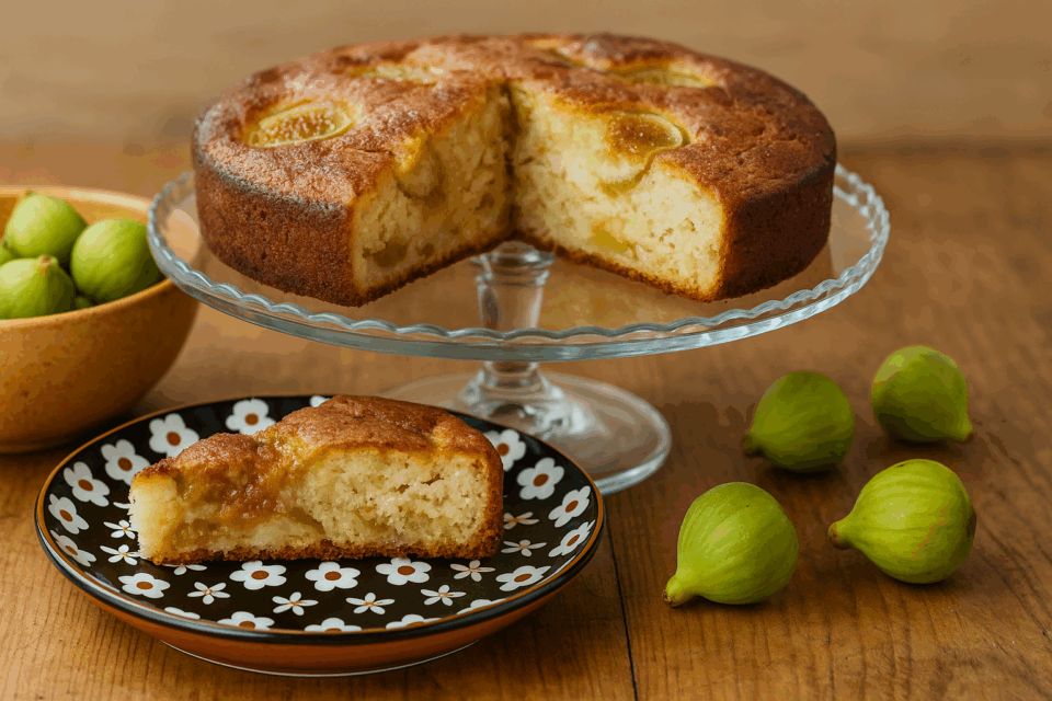 Torta soffice di fichi con yogurt e miele, soffice e veloce