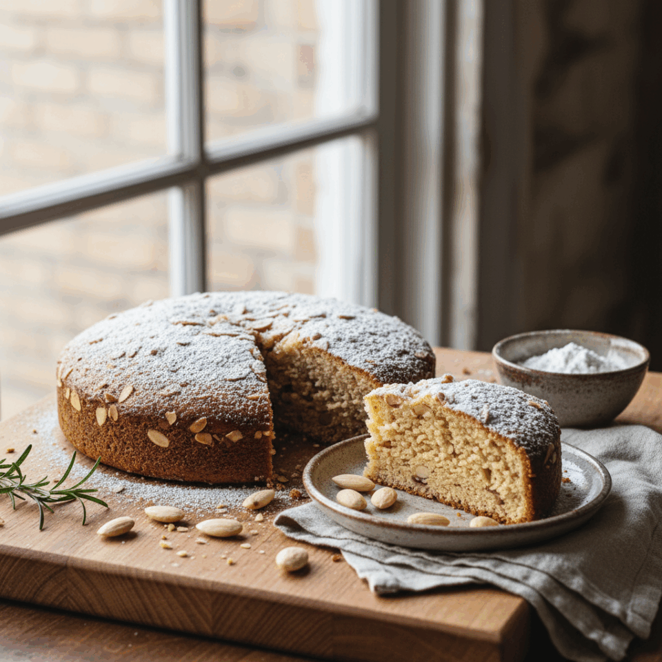 Torta velocissima di mandorle - impasto facilissimo pronto in 10 minuti