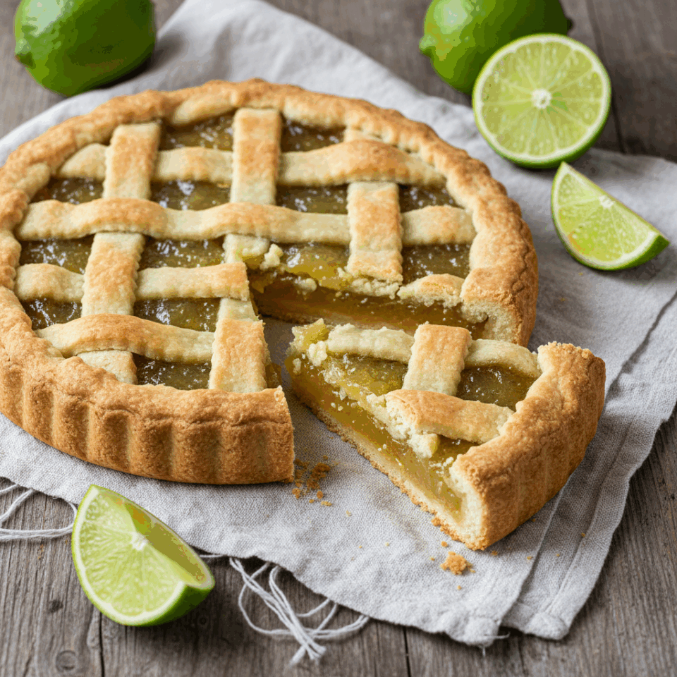 Crostata con marmellata di lime