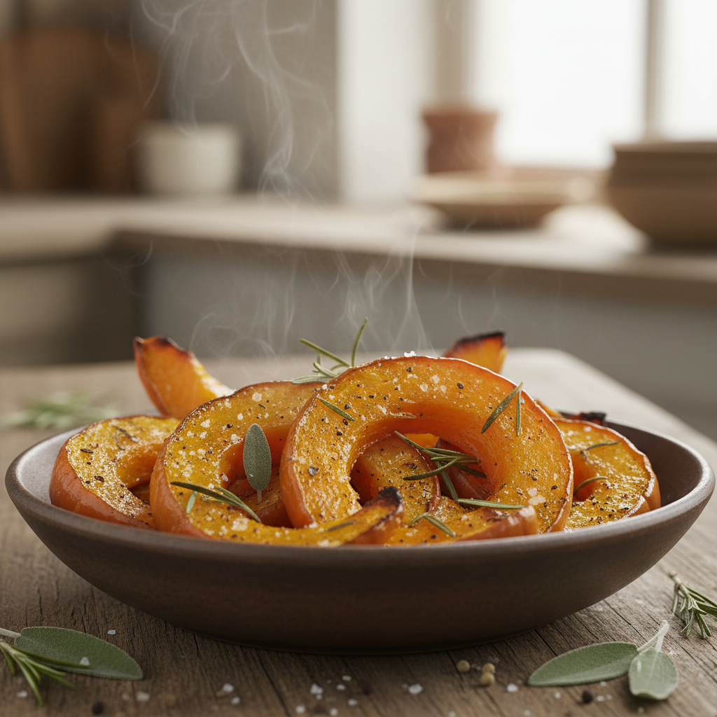 Zucca al forno che deve raffreddere