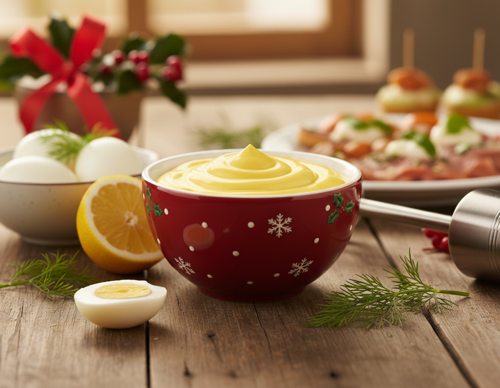 Maionese fatta in casa in 3 minuti con il minipimer: base perfetta per le ricette delle feste natalizie