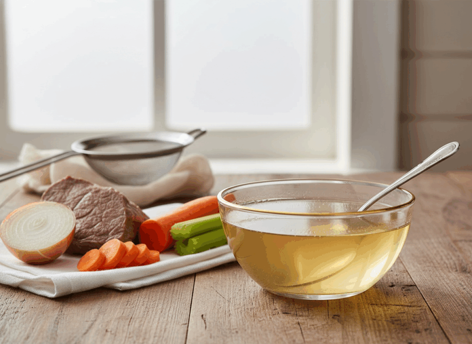 Brodo di carne filtrato