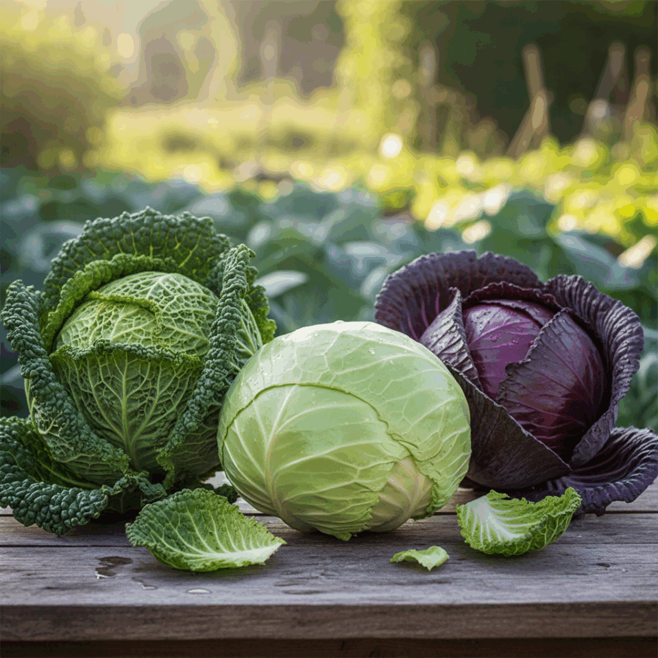 Verza, cavolo cappuccio e cavolo viola