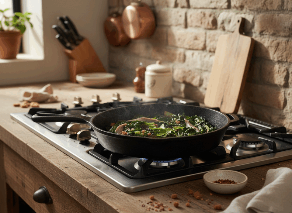 Bietole ripassate con acciughe in padella: contorno saporito e facilissimo