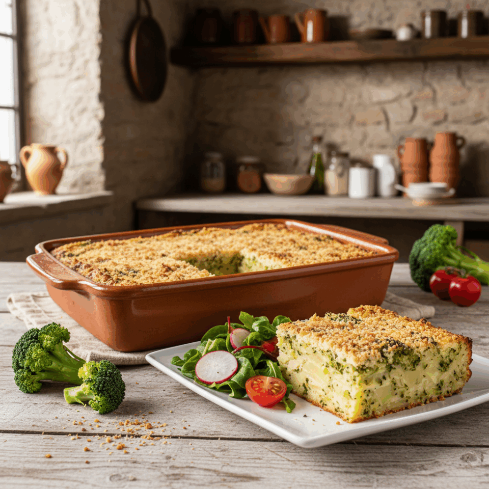 Polpettone ligure di patate e broccoli