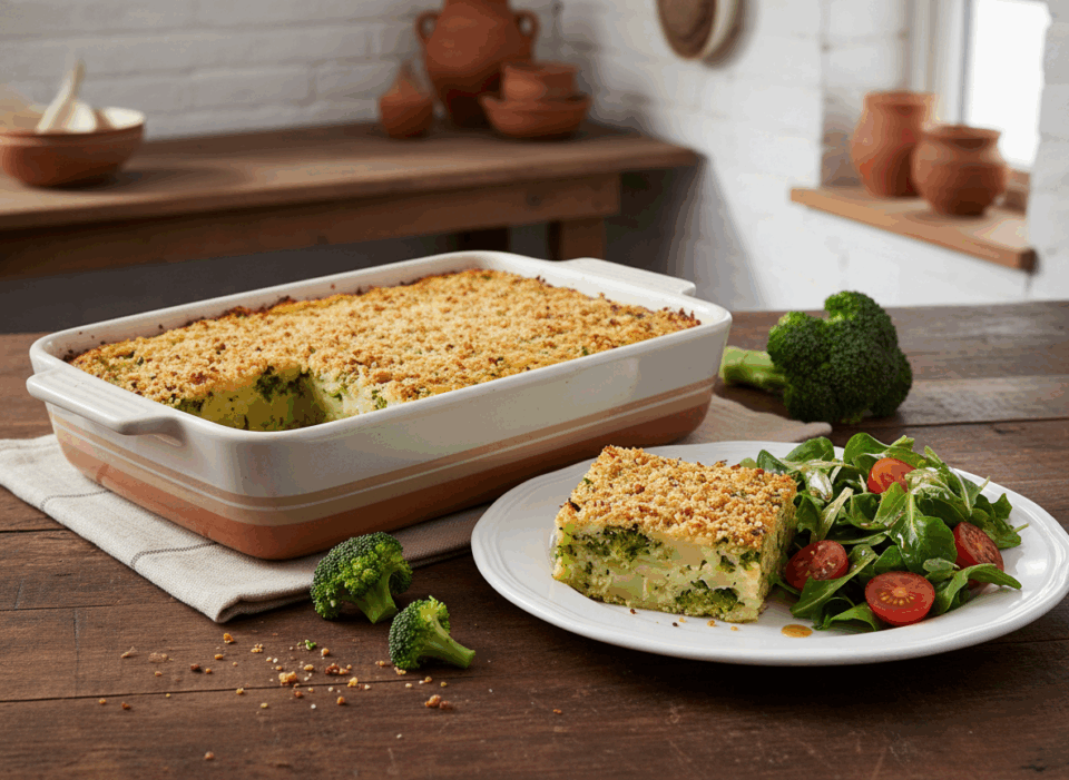 Polpettone ligure di patate e broccoli