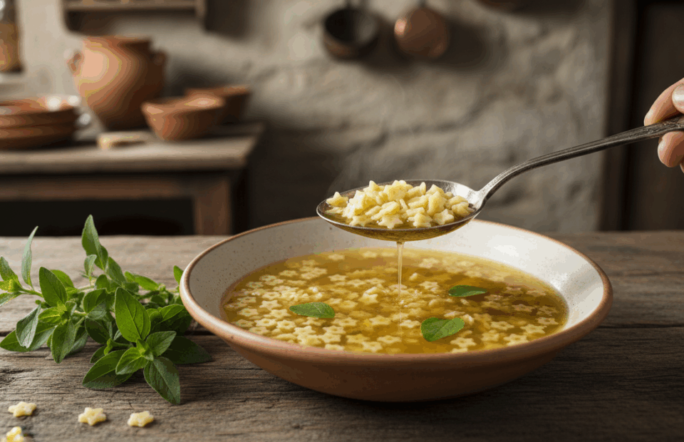 Pastina in brodo: la ricetta che ti mette a posto lo stomaco (con tocco ligure)