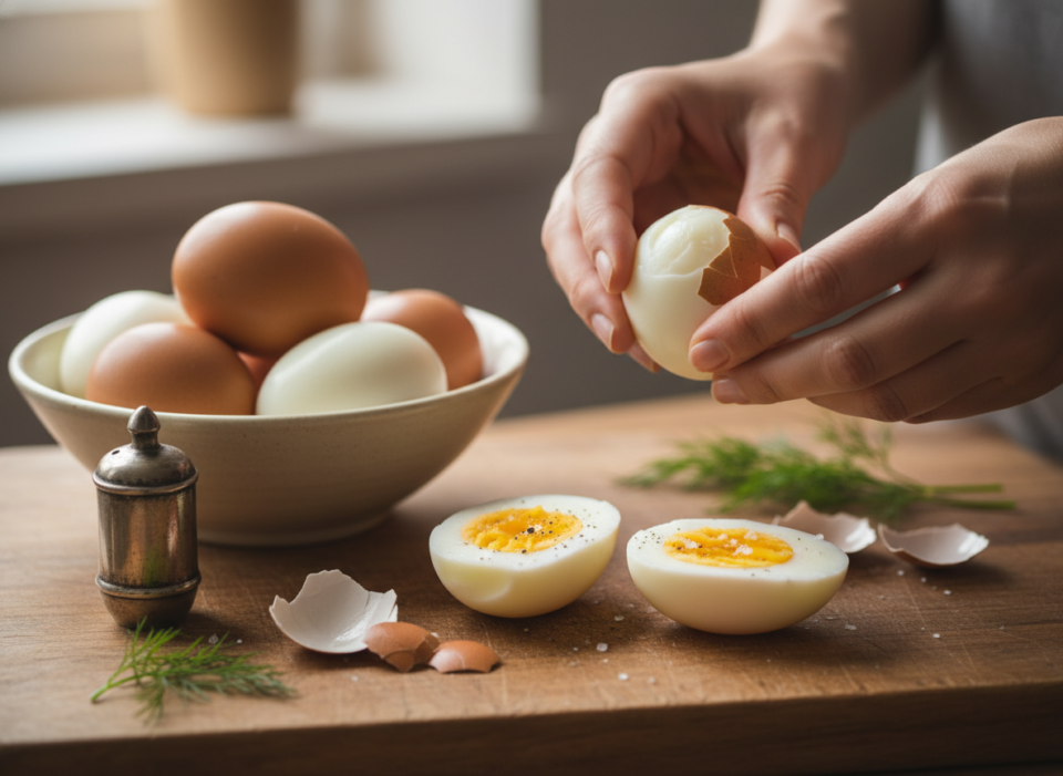 come sbucciare le uova sode