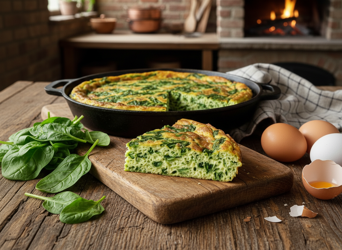 Hai spinaci e uova? Prova questa frittata al forno alta e soffice