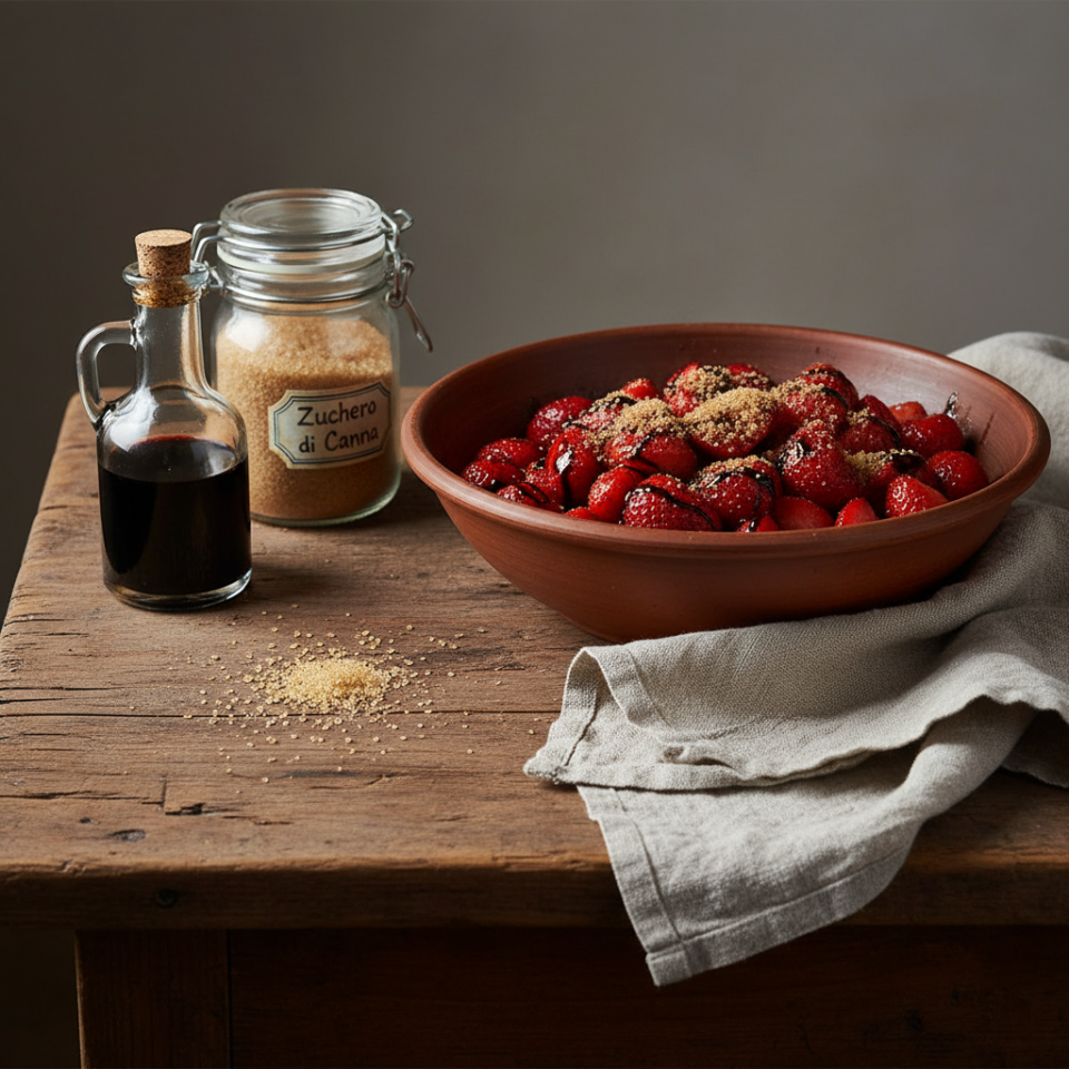 🍓 2. Fragole con aceto balsamico (contrasto irresistibile)
