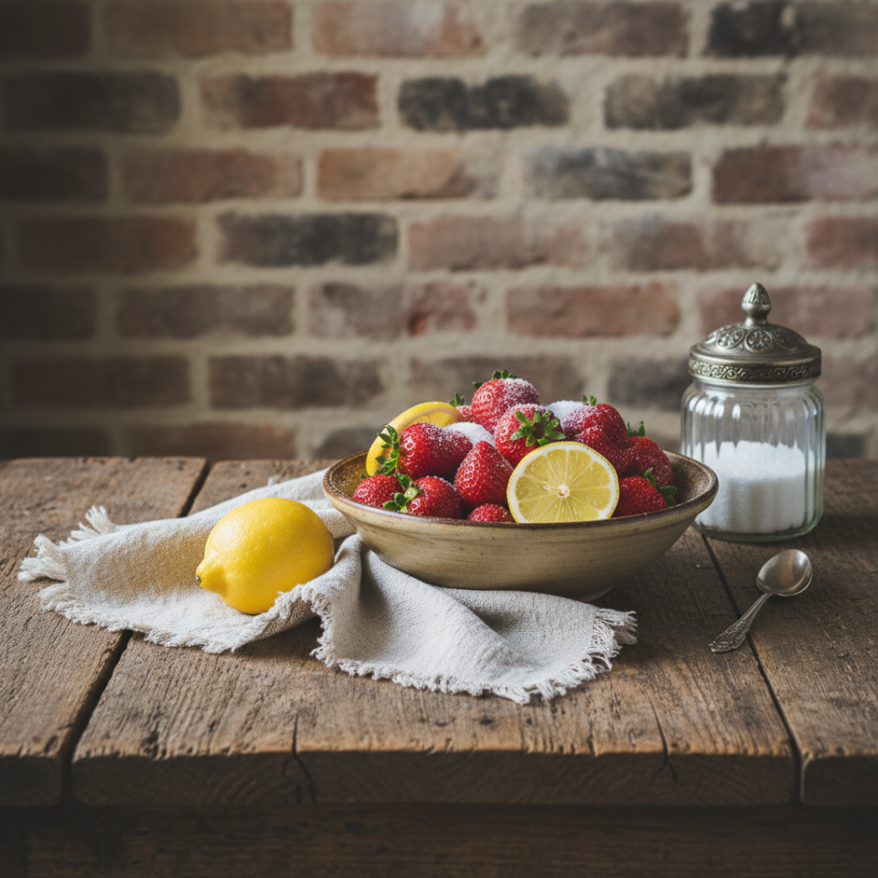 🍓 1. Fragole con zucchero e limone (classiche intramontabili)