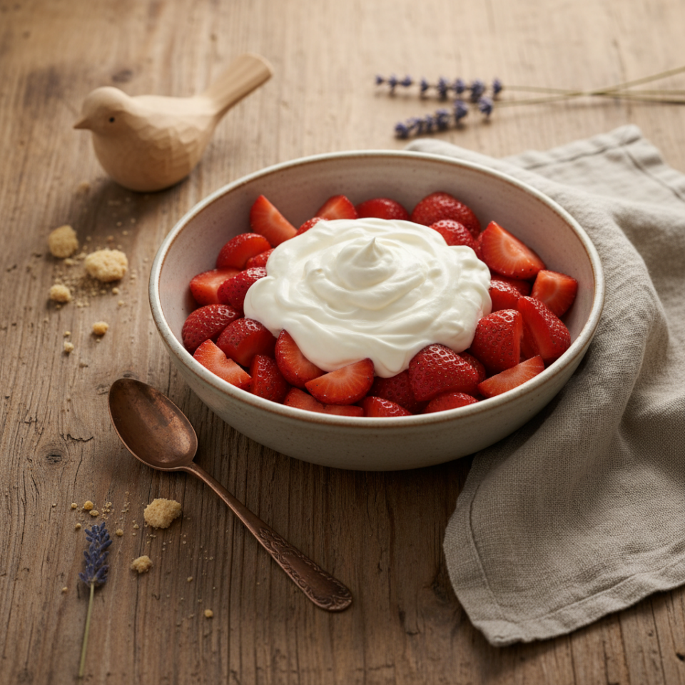 🍓 5. Fragole con panna (golose e irresistibili)