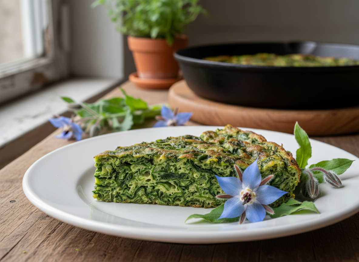Hai mai provato la frittata di borragine? Morbida, profumata e facilissima