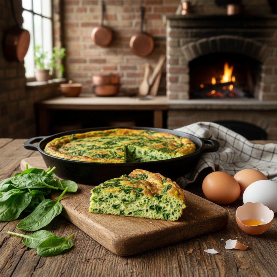 Hai spinaci e uova? Prova questa frittata al forno alta e soffice